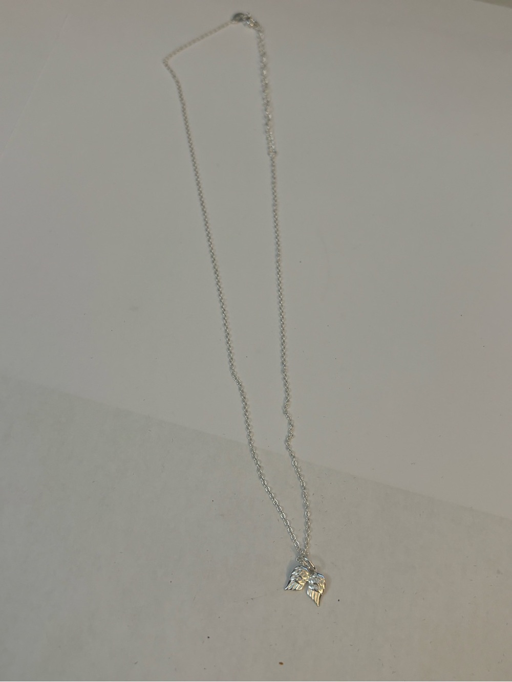 Delicate Silver Angel Wing Necklace - Women's Jewelry